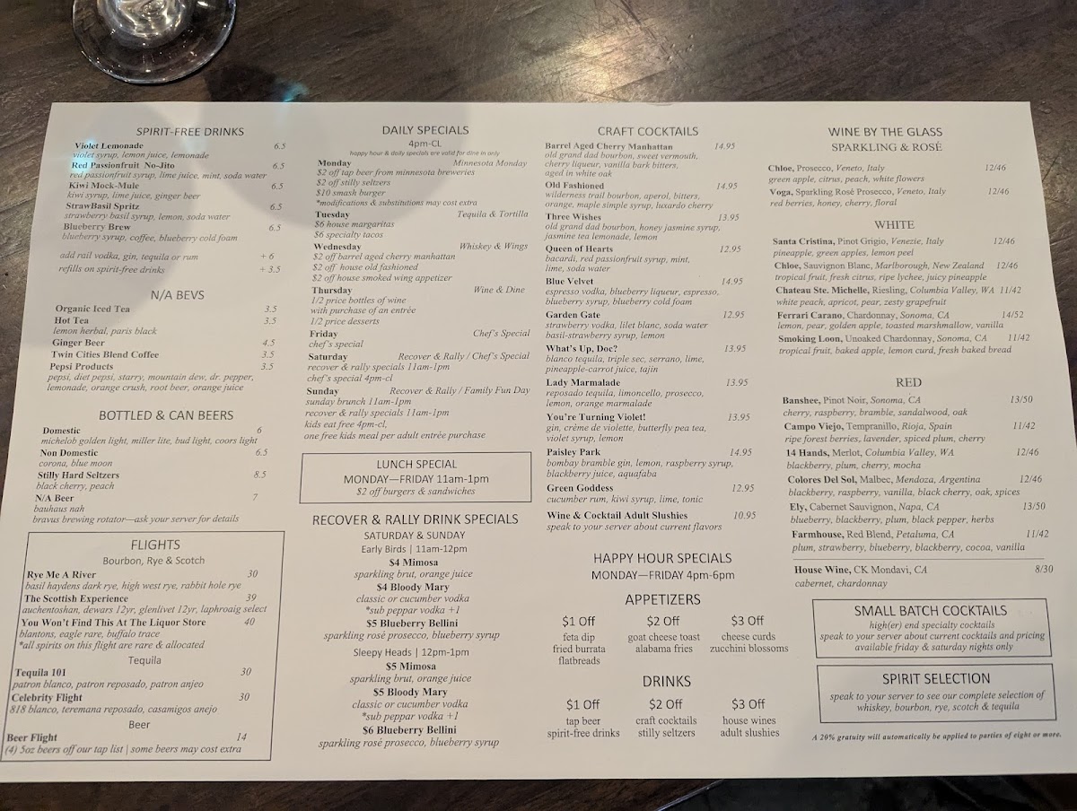 Steele & Hops Menu - Image 1